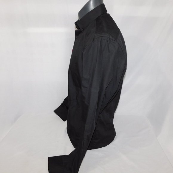 Majesty Mens L 16-16.5 Black Button Down Shirt - Picture 7 of 11